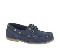 Dek Stern Leather Men's Boat Shoes | Slip On Shoes | Navy | UK Size 5