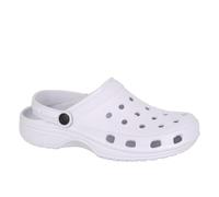 Dek Swing Bar Womens Clogs | Slip On Shoes | White | UK Size 4