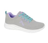 Dek T748LF-4 'Kate' Womens Superlight Mesh Lace-up Trainers Light Grey Size 4