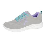 Dek T748LF-6 'Kate' Womens Superlight Mesh Lace-up Trainers Light Grey/Lilac Size 6