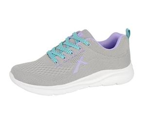 Dek T748LF-6 'Kate' Womens Superlight Mesh Lace-up Trainers Light Grey/Lilac Size 6