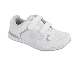 Dek T839 Lady Skipper Touch Fasten Bowling Shoes/Trainers White,Grey