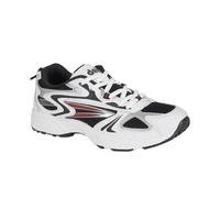 DEK VENUS II/IV Girls Touch Fasten Mesh Trainers White/Grey/Navy Blue - UK 6 (Teens)