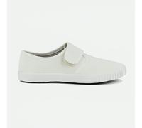 DEK White Canvas Junior Touch Fastening Plimsoll - UK 10 (Small Kids)
