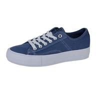Dek Womens 6 Eye Soft Canvas Plimsol Shoe Denim Blue UK 4