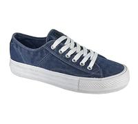 Dek Womens 6 Eye Soft Canvas Plimsol Shoe Denim Blue UK 6