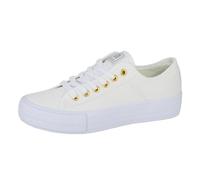 Dek Womens 6 Eye Soft Canvas Plimsol Shoe White UK 8