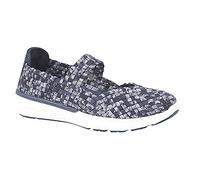 DEK Womens/Ladies Elasticated Interlaced Bar Shoes (7 UK) (Navy/Grey)