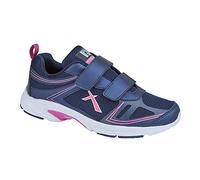 Dek Womens Skye Super Lightweight Memory Foam Touch Fastening Trainers Navy/Fuchsia 3 UK