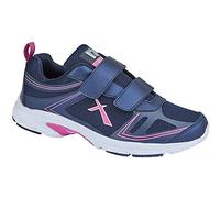 Dek Womens Skye Super Lightweight Memory Foam Touch Fastening Trainers Navy/Fuchsia 7 UK