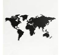 DEKADRON Metal Wall Art Decoration, World Map, Interior Decor, 4 Pieces (150cm x 80cm)