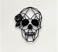 DEKADRON Metal Wall Art Skull - Viva la Vida - 3D Wall Silhouette Metal Wall Decor Home Office Decoration Bedroom Living Room Decor Sculpture (22" W x 30" H/56x76cm)