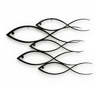 DEKADRON Metal Wall Decor, Fish Decor, Home Living Room Decor, Wall Sign, Metal Wall Art, Interior Decoration, Indoor Outdoor Hangings (75x50cm)