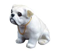 Dekaim Car Doll Resin Cute Shaking Head Dog Decoration for Car Interior Home Desktop Ornament(Bulldog)