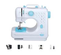 Dekaim Electric Sewing Machine 12 Mini Household Double Thread Sewing Machine UK 220V (Blue)