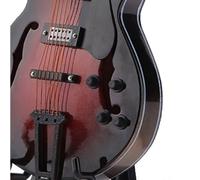 Dekaim Mini Guitar Model Miniature Guitar Model 5.5in with Stand and Case, Instrument Ornaments