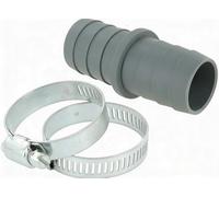 DEKAROX Hose Connector 24 mm Outer Diameter for 22 mm Inner Diameter Drain Hose - Washing Machine/Dishwasher - Includes 2 Hose Clamps - Dimensional Test for Tight Fit