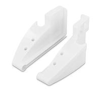 DEKAROX Set of 2 Right & Left Brackets Compatible with Liebherr 7433698 & 9193353 Plastic White for Fridge Bottle Compartment Suitable for Many Liebherr Models