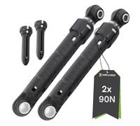 DEKAROX Shock Absorber 90N Set of 2 for Washing Machine, Diameter 8/11 mm Intake, Max. Length 275 mm, Includes Bolts - Compatible with Bosch/Siemens 00448032 11030890