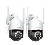 DEKCO 2K Security Camera Outdoor, CCTV Camera, Auto Tracking, 24/7 Record | Sound-Light Alarm, WiFi Home Security Camera Support Pan-Tilt 360° View, 2-Way Audio, Color Night Vision, Waterproof. Wired