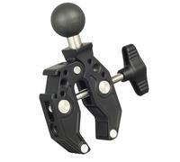 DEKEENSTAR Motorcycle Handlebar Clamp Mount Base with 25mm/1 Inch Ball Compatible with RAM mounts B Size Double Socket Arm, 1" Ball Handle Bar Clamp Mount for Motorcycle Bicycle Phone Holder Camera