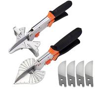 Dekeliy Miter Shears 2 Pack,Multifunctional Trunking Shears for Angular Cutting of Moulding and Trim,Quarter Round Cutting Tool Adjustable at 22.5 to 135 Degree,Hand Tools for Cutting Wood and Plastic