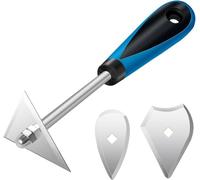 DEKEones 8-Inch Stainless Steel Paint Shave Hook with Triangle, Combination, and Heart Replacement Blades, Versatile Paint Scraper & Remover Tool for Home Improvement