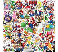 Dekewe 100pcs Mari Stickers - Waterproof Vinyl Kawaii Stickers for Party Bags, Water Bottles, Laptop, Luggage, Scrapbook, Guitar (Plumber)