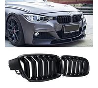 DEKEWEI ABS F30 Grill, Front Kidney Grille for 2012-2018 BMW 3 Series F30 F31 (Double Slats Matte Black Grills, 2pcs)