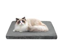 Dekeyoo Dog Crate Mats Bed for Medium Dogs, 24x16 Inch Short Plush Pet Mat, 1.6-inch Thick Thin Kennel Pad, Machine Washable Ideal for 24-Inch Dog Crates