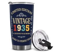 DEKIDOKA 90th Birthday Gifts For Men and Women, 90th Birthday Gift Ideas, 90th Birthday, 1935 Stainless Steel Tumbler, Unique Birthday Gifts for Grandma Grandpa Mom Dad Birthday Valentine Christmas