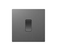 Dekken DE002SGS 10AX 1G 2 Way Switch Shadow Grey Finish Square Edge
