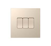 Dekken DE005CGS 10AX 3G 2 Way Switch - Champagne Gold Finish Square Edge Design Range