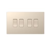 Dekken DE006CGS 10AX 4G 2 Way Switch - Champagne Gold Finish Square Edge Design Range