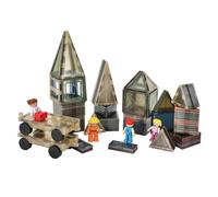 Dekko 100 Pcs Magnetic Tiles Building Blocks Safe Educational Toy for Kids in Natural Dekko Natural