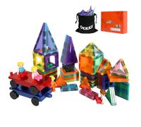 Dekko 100PC Magnetic Building Tiles Kid Creative 3D Educational Construction Toy - Diamond