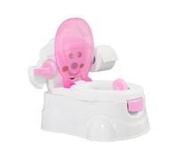 Dekko 3-in-1 Kids Potty Trainer Seat Potty Topper Stepstool Safety Toilet Training Toddler Children Non Slip Wipe Storage Removable Bucket, Toilet Paper Holder, Boys & Girls（Pink）