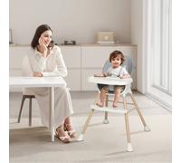 Dekko Baby High Chair Safe Feeding 6-In-1 Removable Seat Tray Adjustable in Grey Dekko Grey