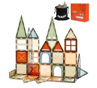 Dekko Magnetic Building Blocks Tiles Kids STEM Educational Toy 40pc 60pc 100pc - Natural / 40PC
