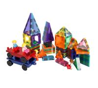 Dekko Magnetic Building Tiles Set for Kids Strong Magnets, Rounded Corners, Cosmic Multi-Colour ABS, 2D & 3D Construction Toy, 100PCS