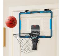 Dekko Mini Basketball Hoop for Kids,Indoor Over the Door Basketball Set with LED Electronic Scoreboard,4 Balls & Pump,Shatterproof Backboard,Slam Dunk Toy Gift for Boys & Girls