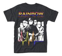 DEKKRYLABZAA Casual T-Shirt Rainbow 'Difficult to Cure' Black M