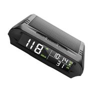 DEKKRYNFV 1000mAh Battery Solar Car Speedometer HUD Display Real Time Info For All Driver Enhances Driving Car Compatibility HUD