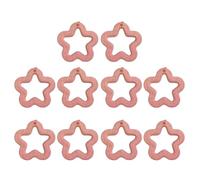 DEKKRYNFV 10Pcs Acrylic Beading Loose Hollow Five-Pointed Star Bead Beads Jewelry Accessories Flocking Star Bead