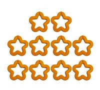 DEKKRYNFV 10Pcs Acrylic Beading Loose Hollow Five-Pointed Star Bead Beads Jewelry Accessories Flocking Star Bead