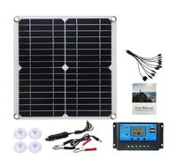 DEKKRYNFV 12V Double USB Output Solar Panel Controller for Boat Panels Set with 10A-100A Charging Kit with Double USB Output Set for Home Camping