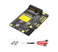 DEKKRYNFV 2 In 1 SATA3.0 Msata Solid States Disk To Double SATA3 Adapter Supports 2230 2242 SATA3.0 MSATA Solid States Disk Computer Adapter Board Desktop Storage Solution