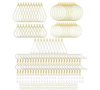 DEKKRYNFV 200Pcs Earring Findings Safe Jewelry Findings Earring Hooks Handmade Earring Materials for Ears Jewelry Making Supplies Round Earring Frames