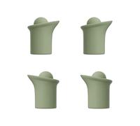 DEKKRYNFV 4PCS Leakproof Stoppers Suitable for Wine Bottles Champagne with Filtration Function Silicone Construction Easy Use Wine Saver