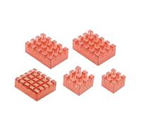 DEKKRYNFV 5Pcs Coppered Heatsinks Set Passive Cooling Pad Heat Dissipation Radiator For OpenWrtOne Board Chipset Cooling Pad